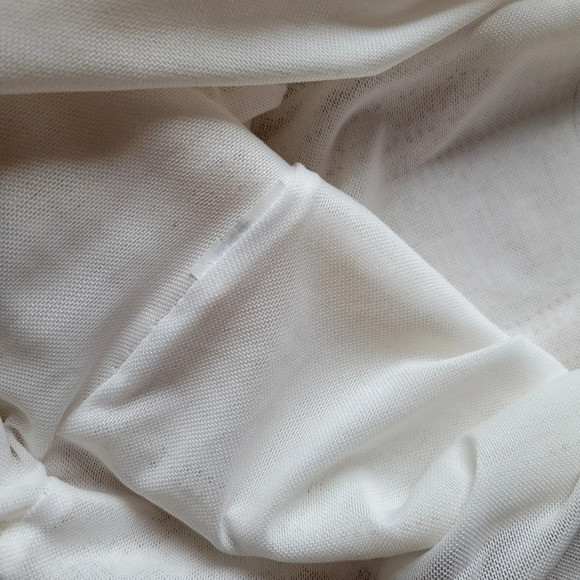 Melanie Lyne White Puffed Sleeve Lace  Long Sleeved Top - Picture 10 of 13